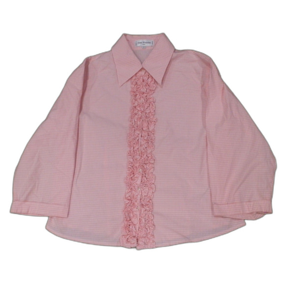 Anne Fontaine Paris Pierik Pink Ruffled Blouse Size 3 - Picture 1 of 2